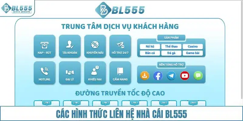 Các hình thức liên hệ nhà cái BL555
